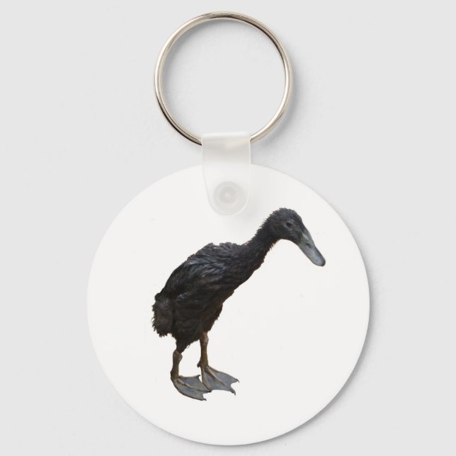 schwarze Laufente Keychain (Front)