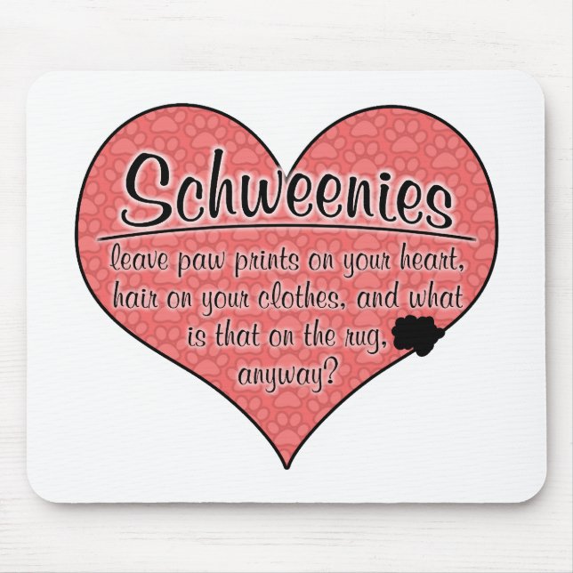 Schweenie Paw Prints Dog Humor Mouse Pad (Front)