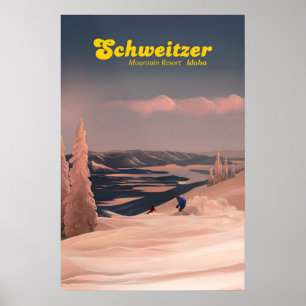 Schweitzer Mountain Resort Travel Poster