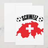 Schweiz Fussball Switzerland Map (Front/Back)