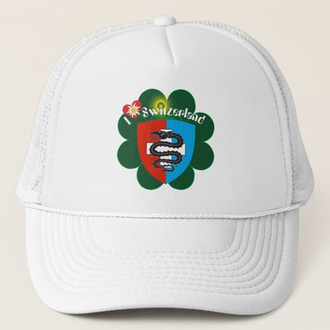 Schweiz Suisse Svizzera Svizra Switzerland Mütze Trucker Hat (Front)