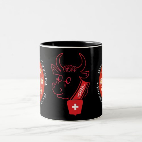 Schweiz Suisse Svizzera Svizra Switzerland Tasse Two_Tone Coffee Mug