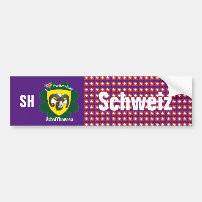 Schweiz Svizzera Suisse Schaffhausen Autoaufkleber Bumper Sticker (Front)
