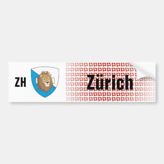 Schweiz Svizzera Suisse Zürich Autoaufkleber Bumper Sticker (Front)