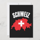 Schweiz Switzerland Map Flag (Front)