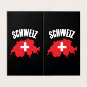 Schweiz Switzerland Map Flag (Outside Unfolded)