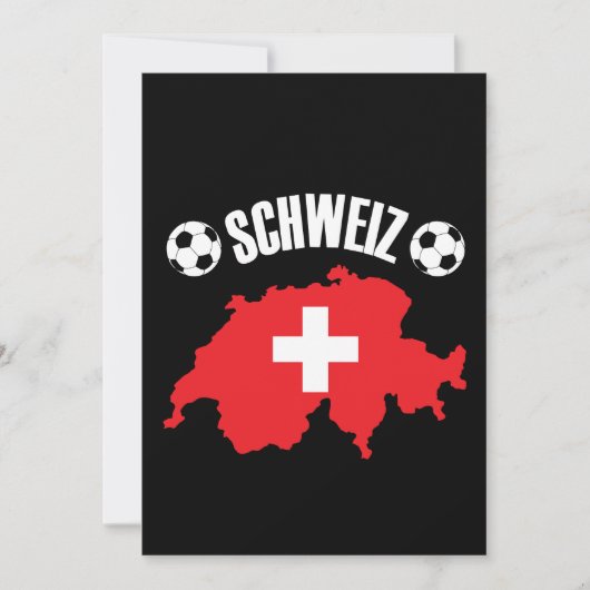 Schweiz Switzerland Map Soccer (Front)