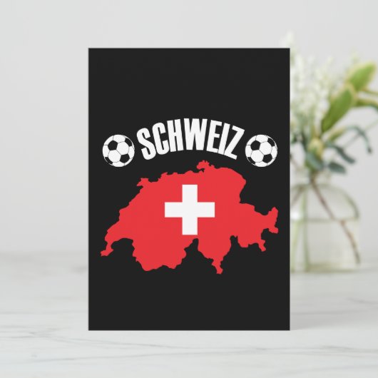 Schweiz Switzerland Map Soccer (Standing Front)