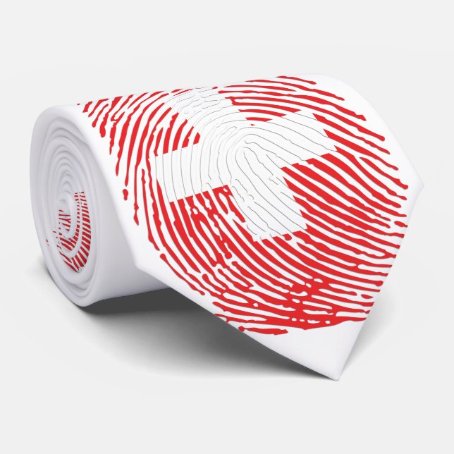 Schweizer Fingerabdruck Neck Tie (Rolled)
