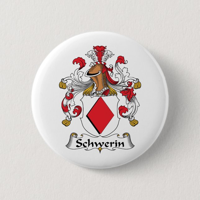 Schwerin Family Crest Pinback Button (Front)