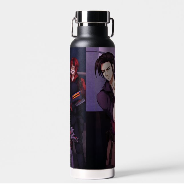 Sci Fi Action Scene Water Bottle (Front)