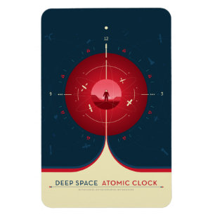 Sci-Fi Ad, Red Atomic Clock, Deep Space Magnet