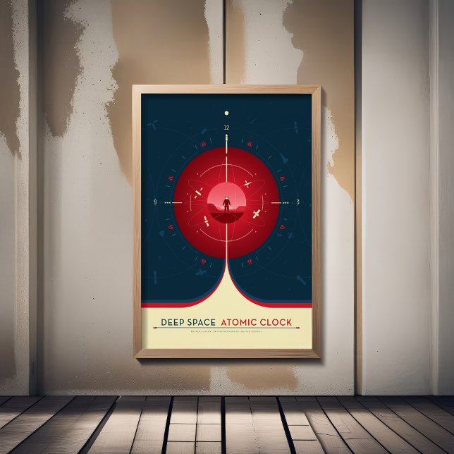 Sci-Fi Ad, Red Atomic Clock, Deep Space Poster (Creator Uploaded)