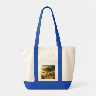 Sci-Fi Alien World View Planet Ufo Tower Tote Bag