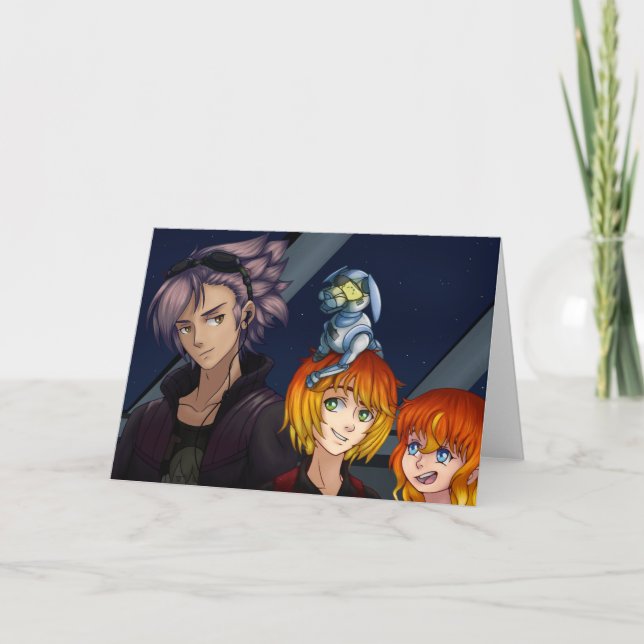 Sci Fi Anime Friends Card (Front)