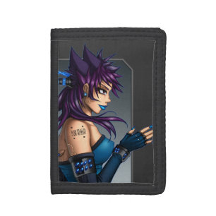 Sci-Fi Anime Girl Tri-fold Wallet