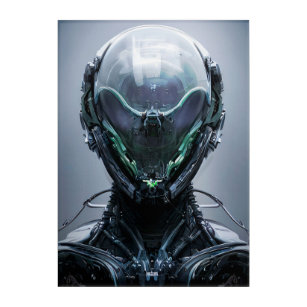 Sci fi Assassin Cyberpunk Hunter Droid Acrylic Print