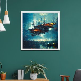 Sci-fi Collection: John Berkey tribute Framed Art