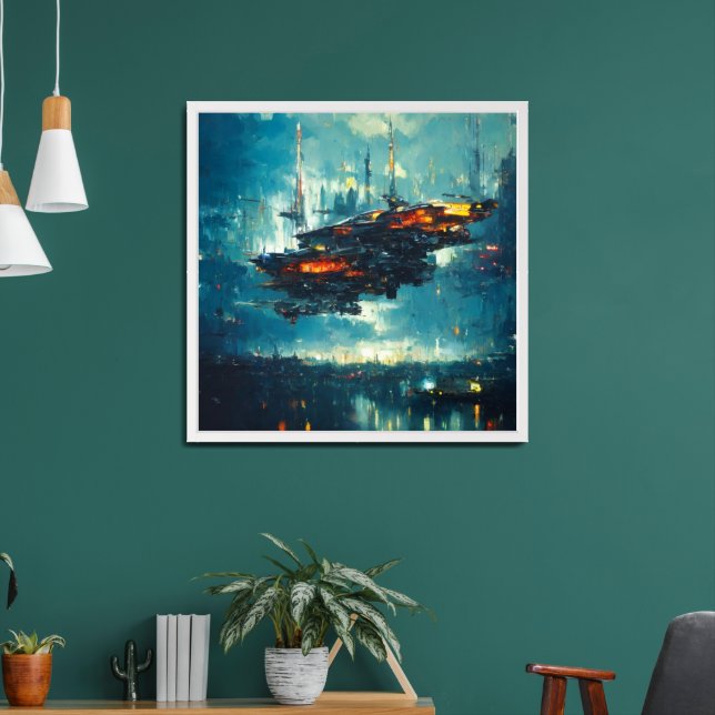Sci-fi Collection: John Berkey tribute Framed Art (Living Room 2)