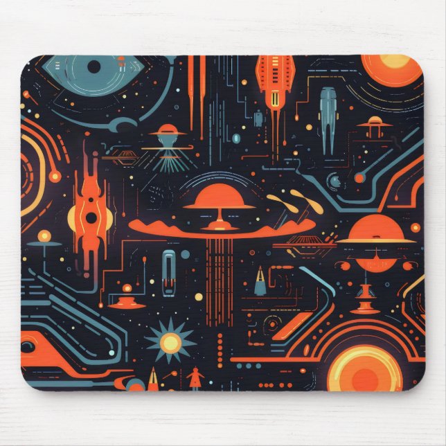 Sci-Fi Colorful Pattern Mouse Pad (Front)