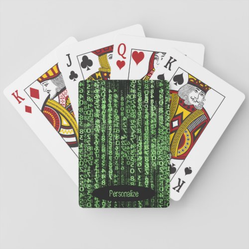 Sci_Fi Computer Code Personalize Playing Cards