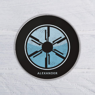 Sci-Fi Cosmic Space Blue Ombre Distressed Custom