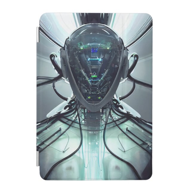 Sci-Fi Cyber Droid Fighter Pilot iPad Mini Cover (Front)