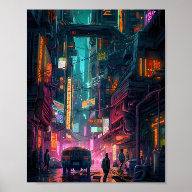 Sci-Fi Cyberpunk Art Design Poster (Front)