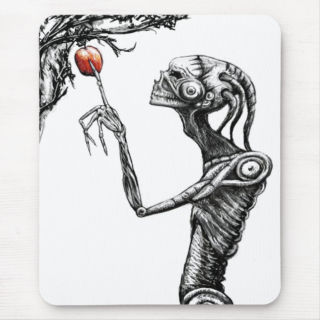 Sci fi dark cyborg mouse mat (Front)