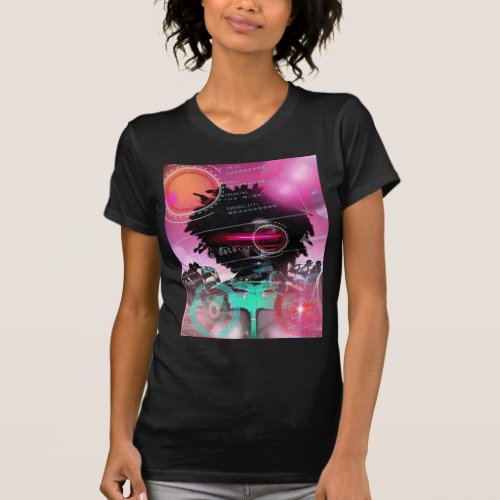 Sci_fi Ebony Cyborg T_Shirt