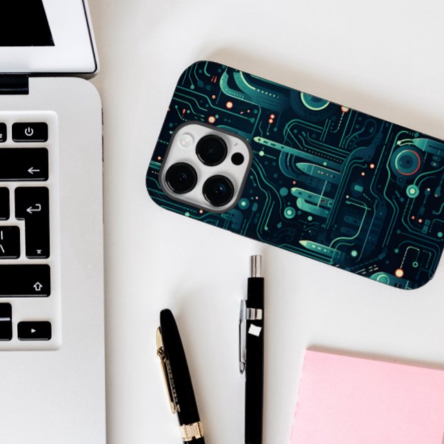 Sci-Fi Electronic Dark Pattern Case-Mate iPhone Case ( A perfect gift for sci-fi fans.)