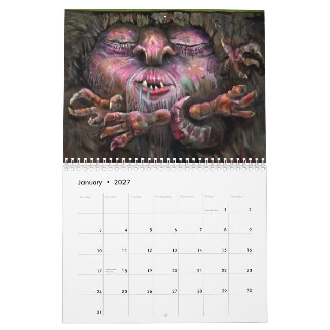 Sci-Fi / Fantasy Calendar (Jan 2027)