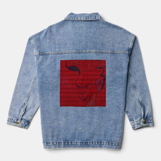 Sci-fi Fantasy Hunting Dog  Denim Jacket