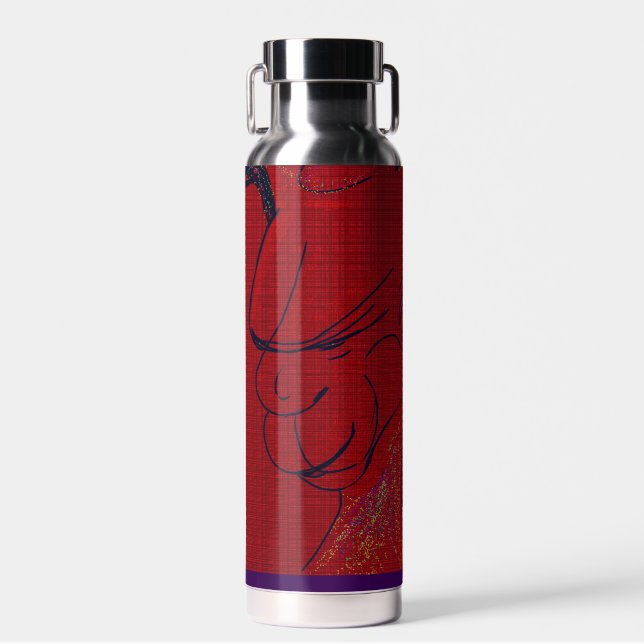 Sci-fi Fantasy Hunting Dog Water Bottle (Front)