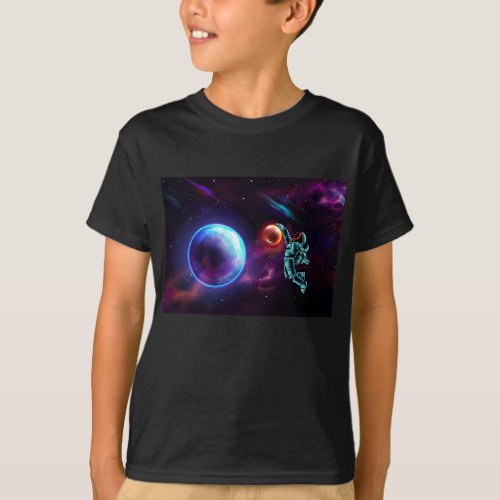 Sci_Fi Fantasy Space Basketball Astronaut   T_Shirt