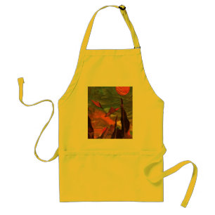 Sci-Fi "Fire Birds" alien life forms in flight Adult Apron