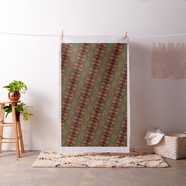 Sci-Fi "Fire Birds" alien life forms in flight Fabric (In Situ)