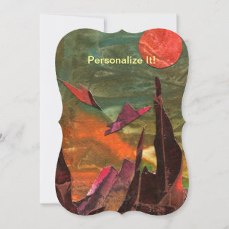 Sci=Fi "Fire Birds" alien life forms in flight Thank You Card