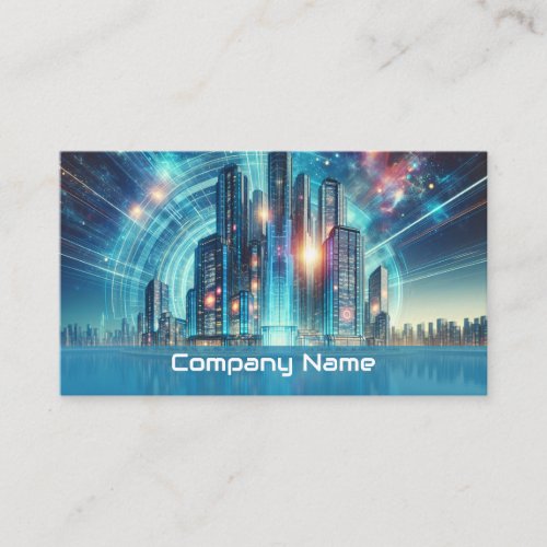 Sci_Fi Futuristic City Business Card