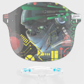 Sci-Fi Futuristic Robot Technology Halloween Face Shield (Front w/Glasses)