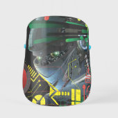 Sci-Fi Futuristic Robot Technology Halloween Face Shield (Front)