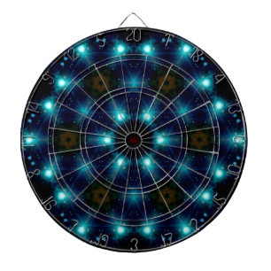 Sci-Fi Galaxy Blue Light abstract art 3 Dart Board
