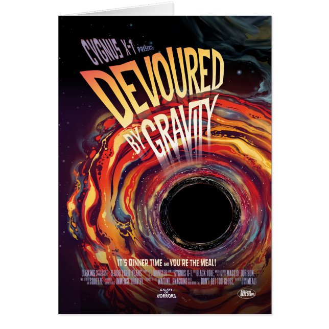 Sci-Fi Horror Movie Ad, Devoured By Gravity Cards (Front)