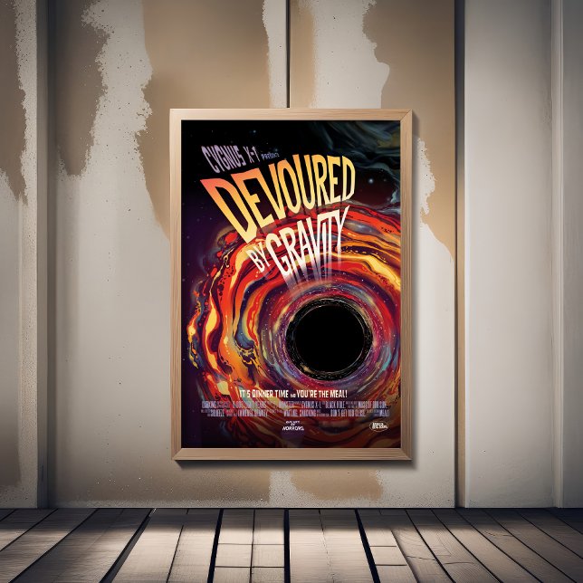 Sci-Fi Horror Movie Ad, Devoured By Gravity Foam Board (Creator Uploaded)