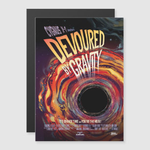 Sci-Fi Horror Movie Ad, Devoured By Gravity Magnetic Invitation