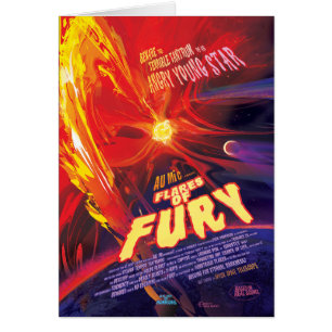 Sci-Fi Horror Movie Ad, Flares Of Fury Cards