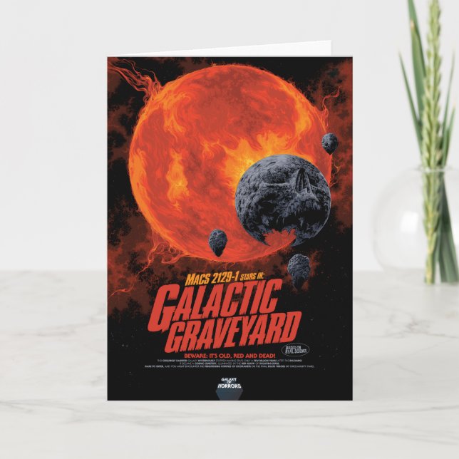 Sci-Fi Horror Movie Ad, Galactic Graveyard Card (Front)