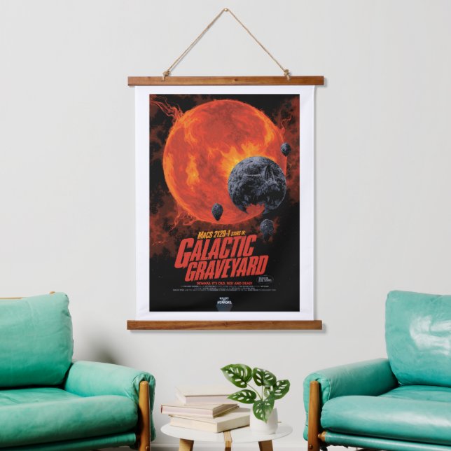 Sci-Fi Horror Movie Ad, Galactic Graveyard Hanging Tapestry (Living Room)