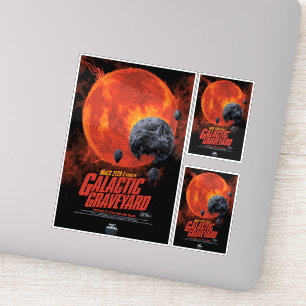 Sci-Fi Horror Movie Ad, Galactic Graveyard Sticker