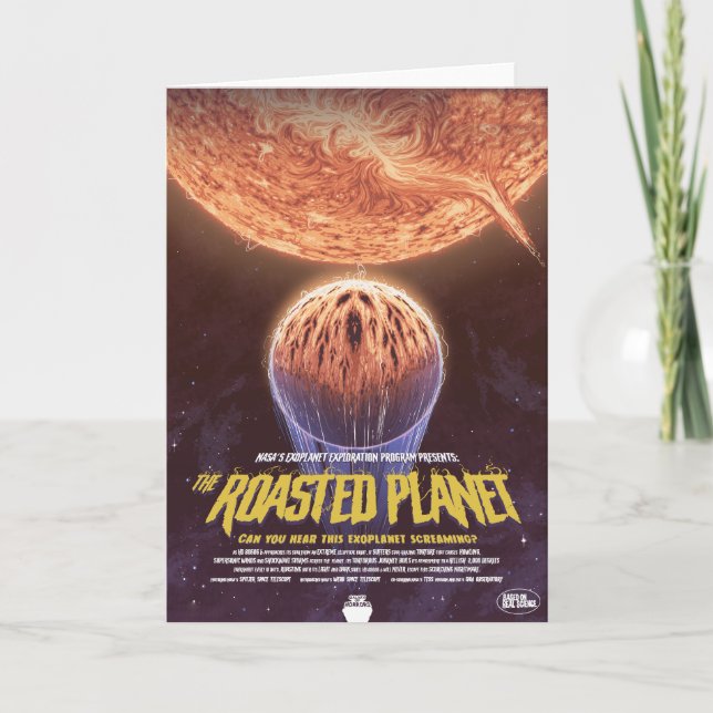 Sci-Fi Horror Movie Ad, The Roasted Planet Card (Front)